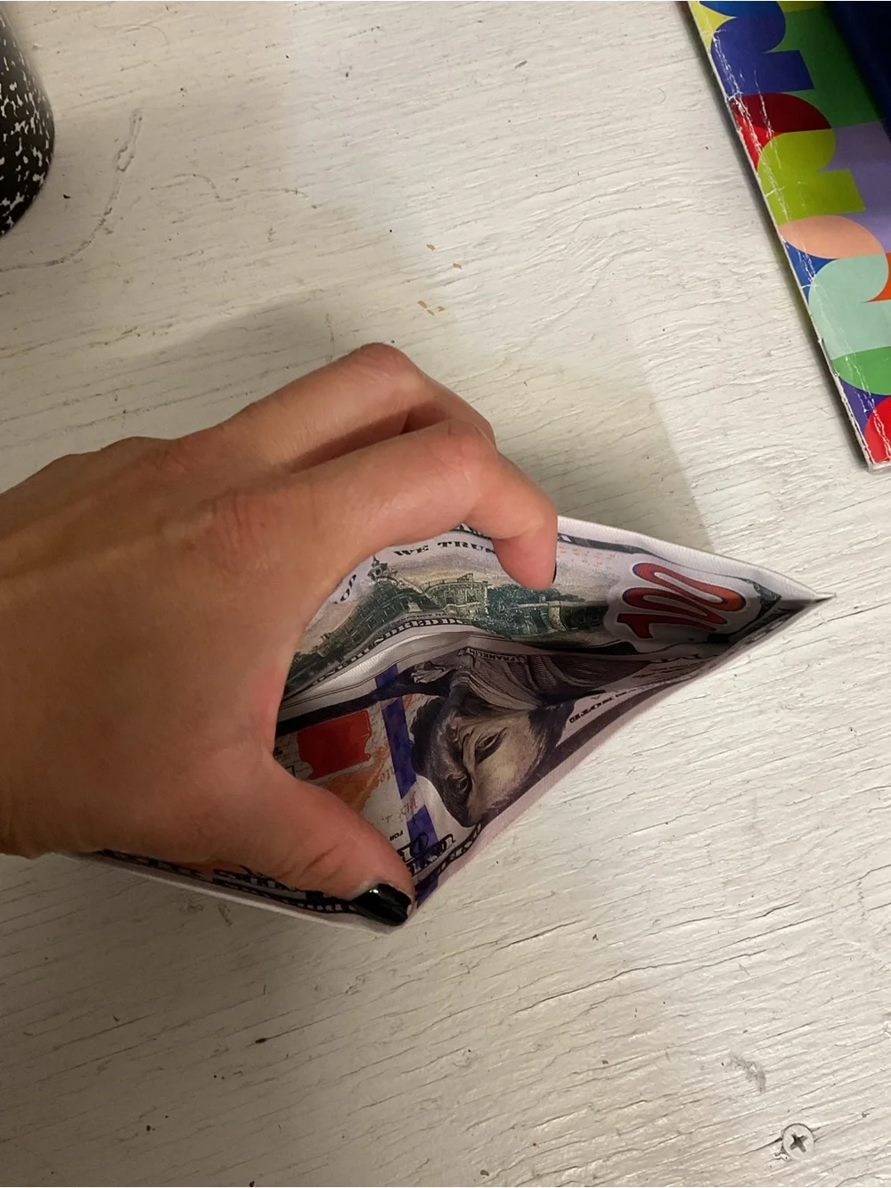 100 dll bill fold wallet
